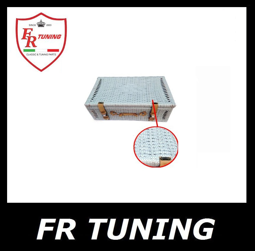 VALIGIA CESTINO IN PLASTICA INTRECCIATA GRIGIA