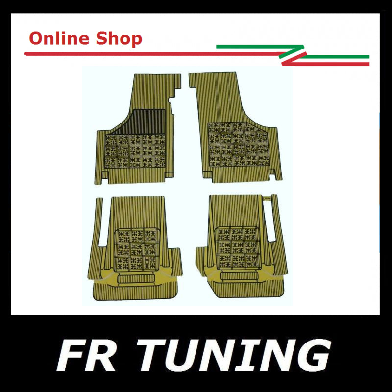 KIT SOVRA TAPPETI IN GOMMA GIALLI FIAT 500