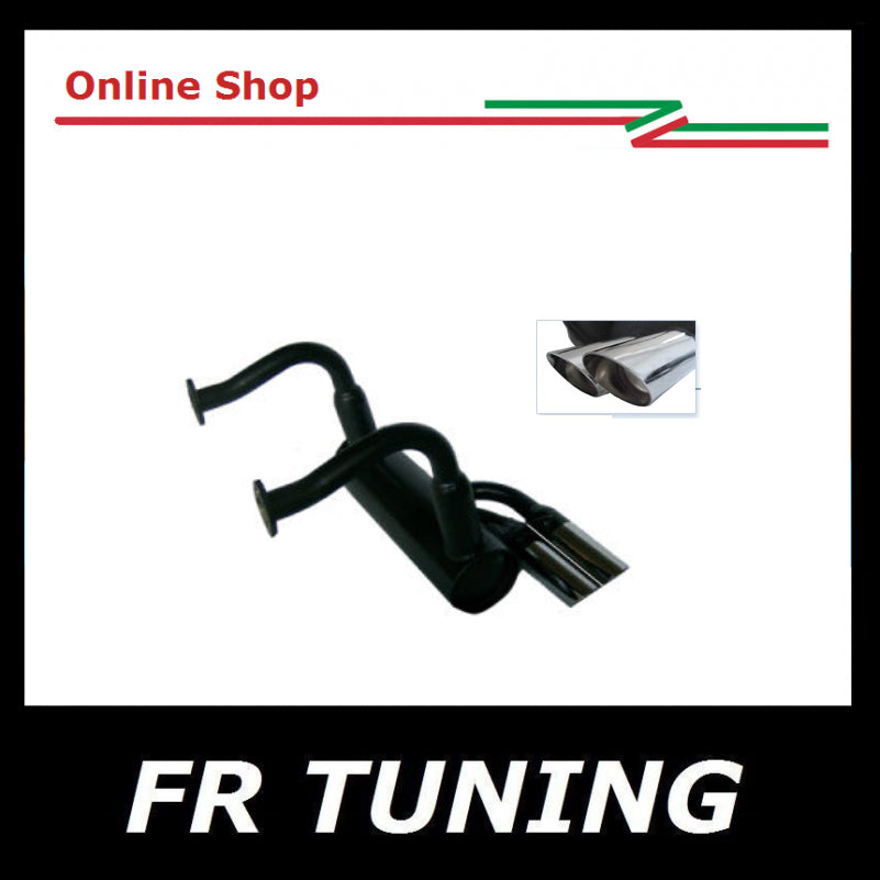 MARMITTA SPORTIVA CON DUE TERMINALI CROMATI FIAT 500 R 126