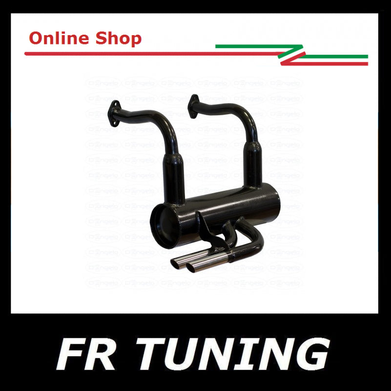 MARMITTA SPORTIVA RECORD MONZA CON DUE TERMINALI CROMATI FIAT 500 R 126