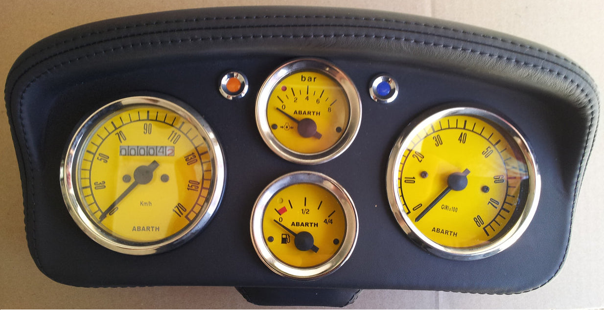 CRUSCOTTO SPORTIVO CON STRUMENTI GIALLI ABARTH FIAT 500