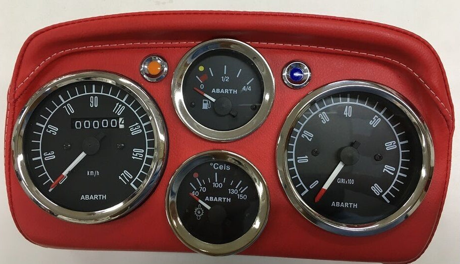 CRUSCOTTO SPORTIVO ROSSO CON STRUMENTI NERI ABARTH FIAT 500