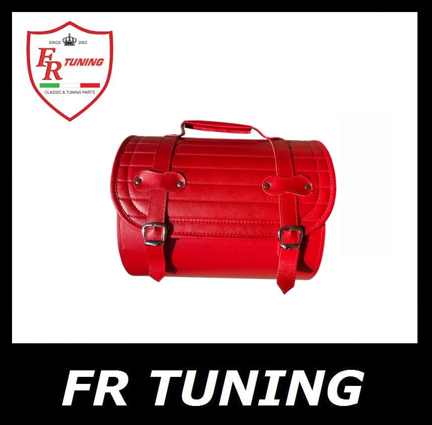 VALIGIA BORSA ROSSA RIGATA PER PORTAPACCHI POSTERIORE FIAT 500