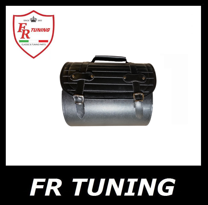 VALIGIA BORSA NERA RIGATA PER PORTAPACCHI POSTERIORE FIAT 500