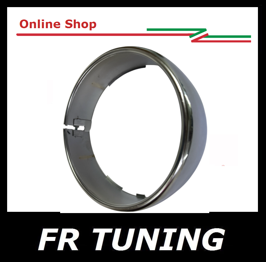 Ghiera faro cromata anteriore sinistra Fiat 600 E Fanalona