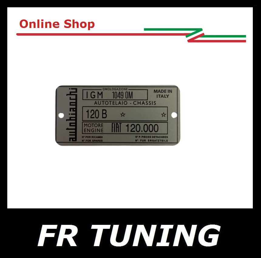 TARGHETTA IDENTIFICATIVA IN ALLUMINIO BIANCHINA PANORAMICA