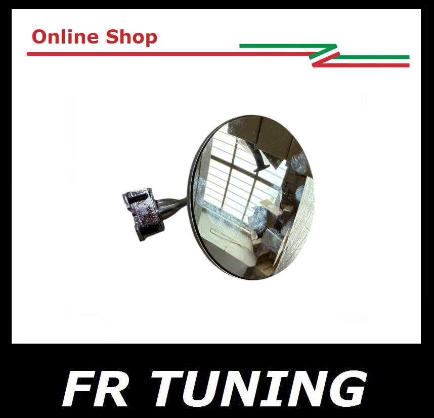 SPECCHIO ESTERNO ROTONDO CROMATO PIATTO A MORSETTO - TUTTO VETRO