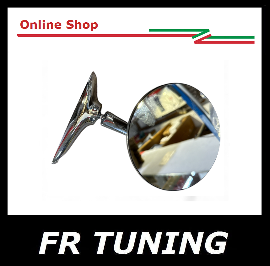 SPECCHIO ESTERNO ROTONDO CROMATO PIATTO A VITE - TUTTO VETRO