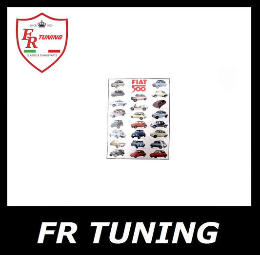 POSTER ILLUSTRATIVO MODELLI FIAT 500