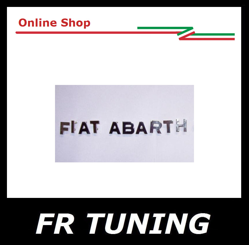 SCRITTA CROMATA FIAT ABARTH CON LETTERE SEPARATE FIAT 500