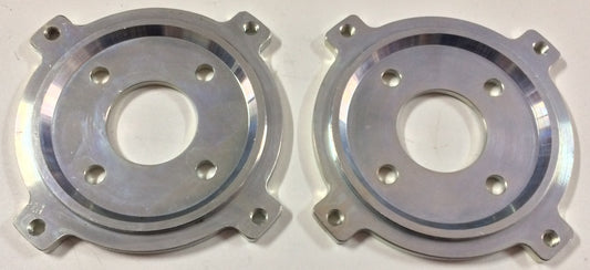 COPPIA FLANGE RUOTA IN ACCIAIO PER FRENI A DISCO DISTANZIALI 4x98 4x190 FIAT 500