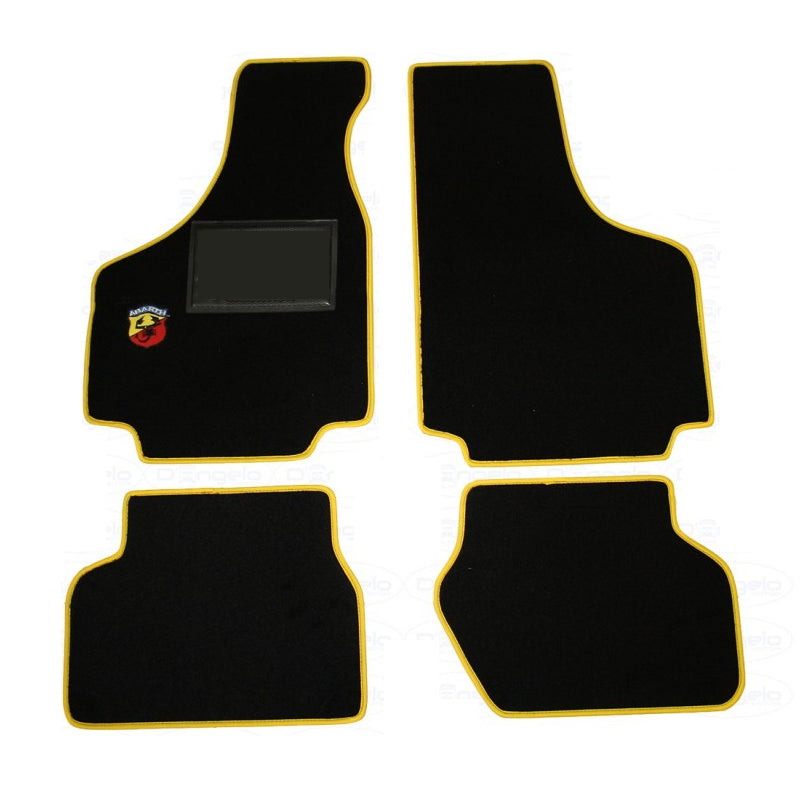 KIT SOVRA TAPPETI ABARTH BORDO GIALLO FIAT 500