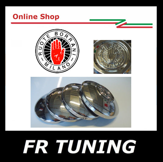 4 COPPE RUOTA BORRANI IN ACCIAIO INOX FIAT 500