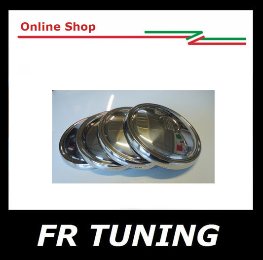 4 COPPE RUOTA CON LOGO FIAT IN ACCIAIO INOX FIAT 500 GIARDINIERA