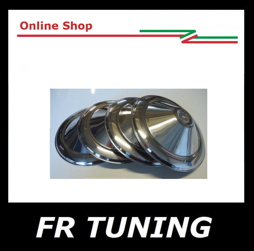 4 COPPE RUOTA IN ACCIAIO INOX FIAT 500 F