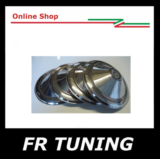 4 COPPE RUOTA IN ACCIAIO INOX FIAT 500 F