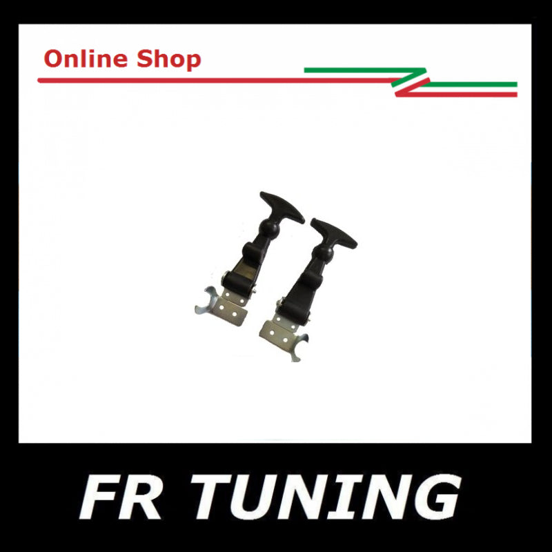 COPPIA GANCI COFANO ANTERIORE TIPO ABARTH 12 CM FIAT 500