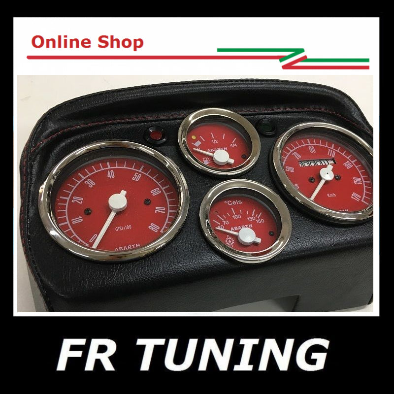 CRUSCOTTO SPORTIVO NERO CON STRUMENTI ROSSI ABARTH FIAT 500