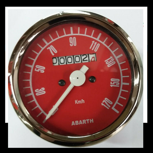 STRUMENTO CONTACHILOMETRI ROSSO ABARTH Ø 80 MM FIAT 500