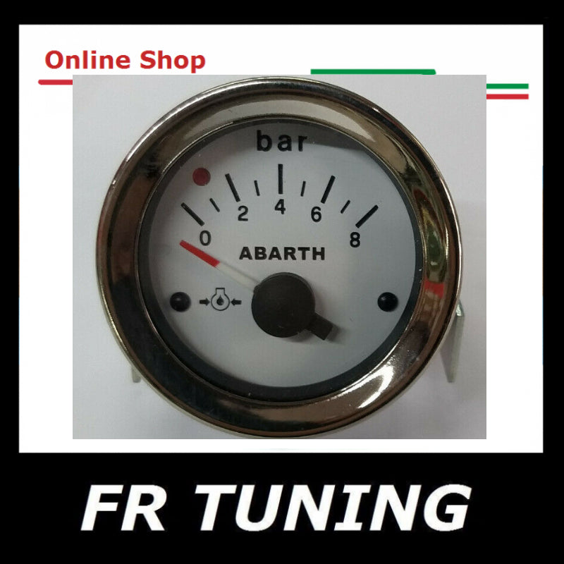 STRUMENTO PRESSIONE OLIO BIANCO ABARTH Ø 52 MM FIAT 500