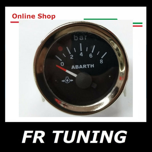 STRUMENTO PRESSIONE OLIO NERO ABARTH Ø 52 MM FIAT 500