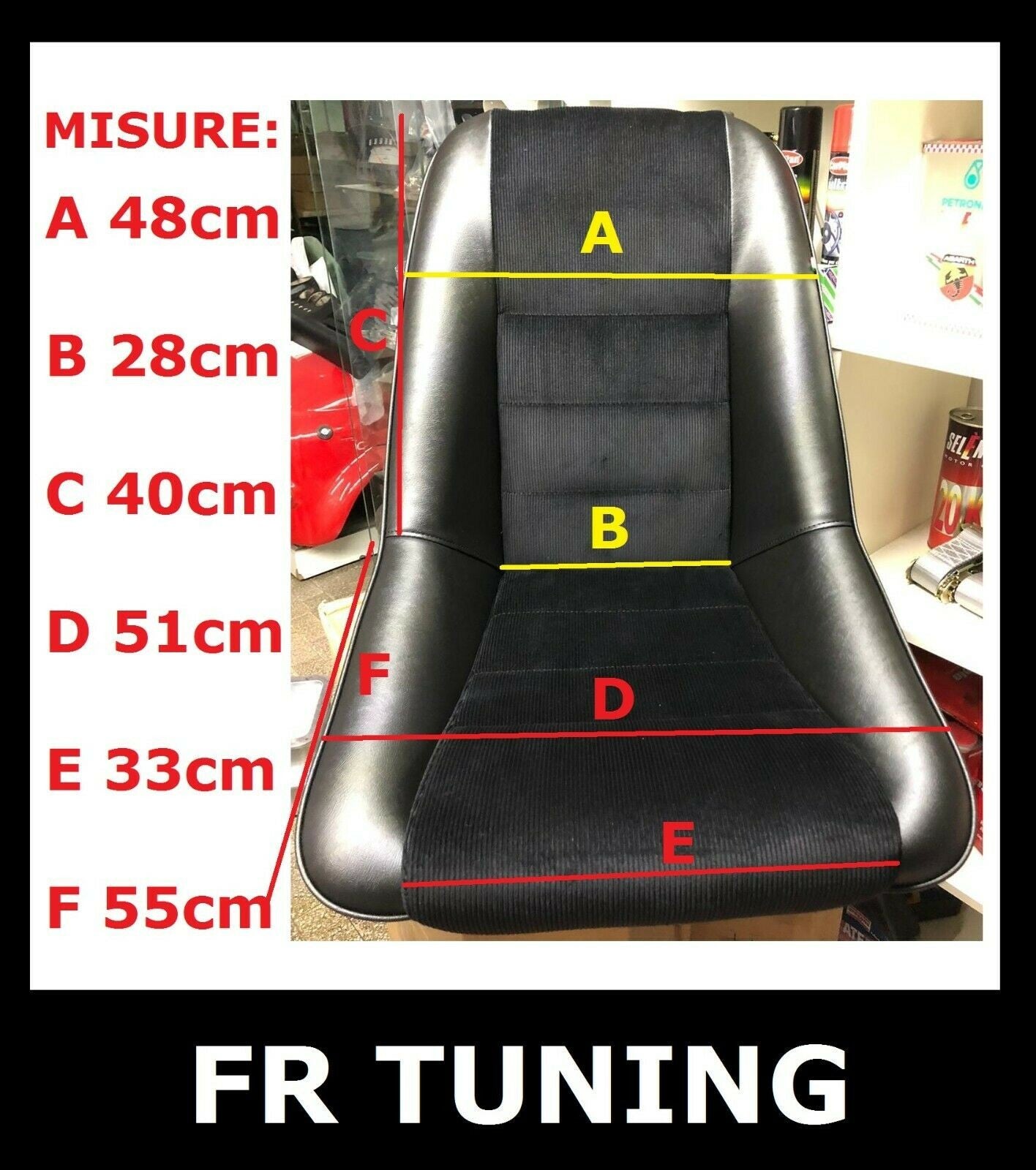 SEDILE SPORTIVO CON POGGIATESTA MODELLO FUSINA FIAT 500