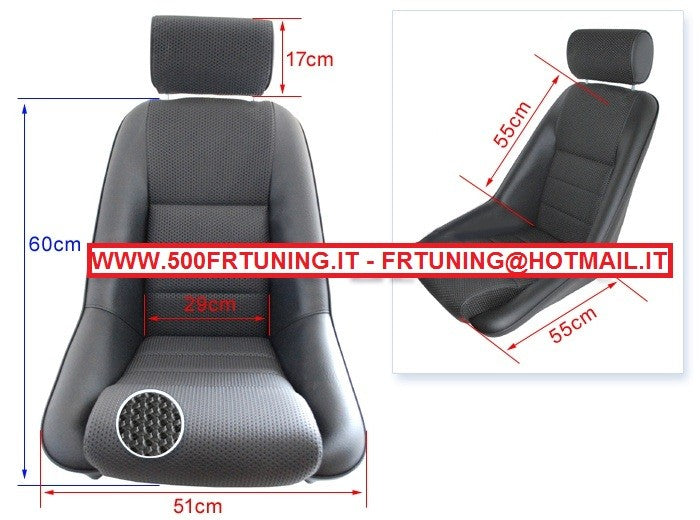 SEDILE SPORTIVO CON POGGIATESTA MODELLO FUSINA FIAT 500