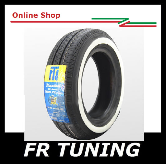 PNEUMATICO CON FASCIA BIANCA 2,5CM 125 / 80 R12 FIAT 500