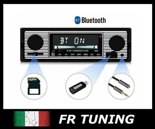 AUTORADIO VINTAGE FIAT 500 126 600 EPOCA USB SD RADIO