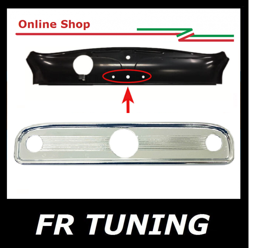 Mostrina in Metallo Cromato su Pannello Cruscotto Interno Fiat 500 N – D – Giardiniera base D