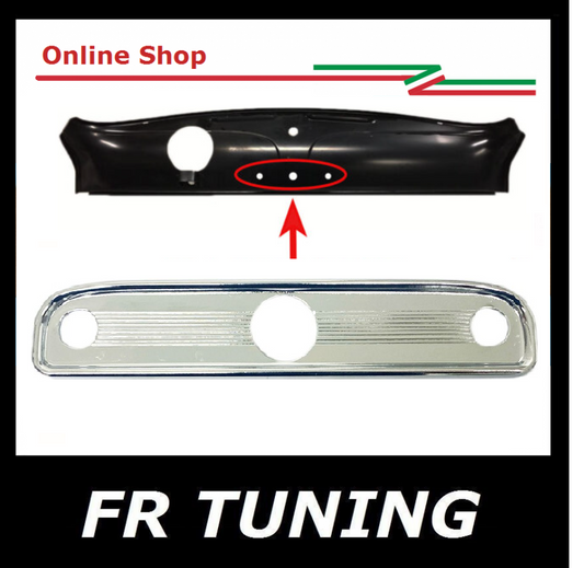 Mostrina in Metallo Cromato su Pannello Cruscotto Interno Fiat 500 N – D – Giardiniera base D