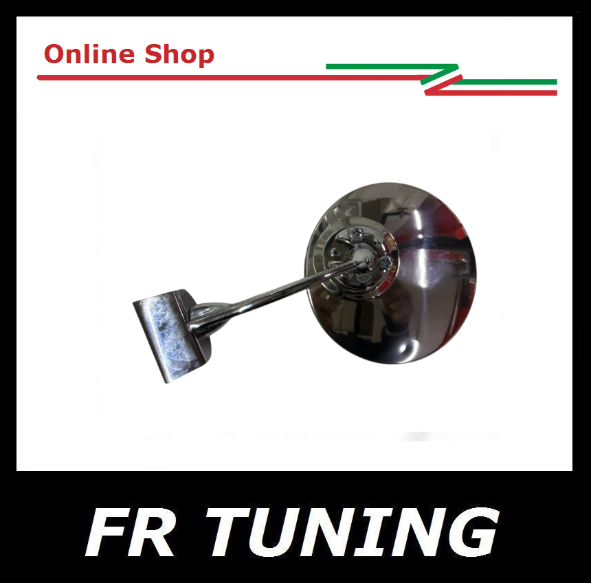 SPECCHIO ESTERNO ROTONDO CROMATO PIATTO A MORSETTO - TUTTO VETRO