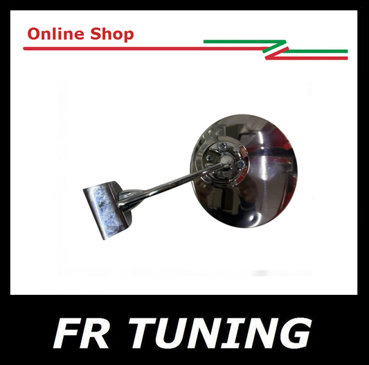 SPECCHIO ESTERNO ROTONDO CROMATO PIATTO A MORSETTO - TUTTO VETRO