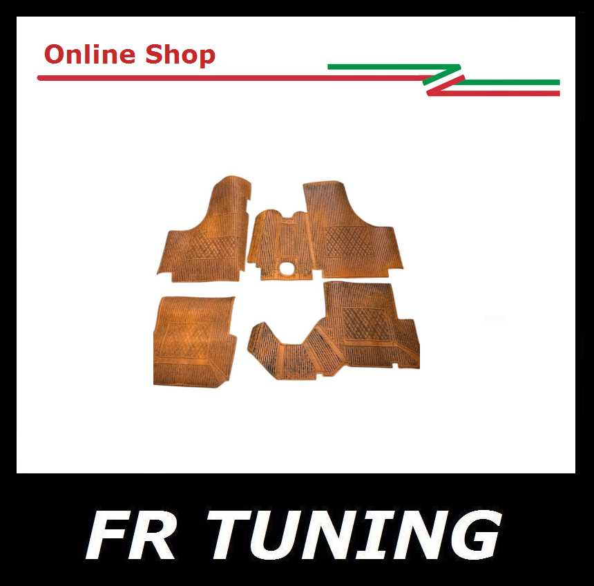 KIT SOVRA TAPPETI IN GOMMA OCRA FIAT 500