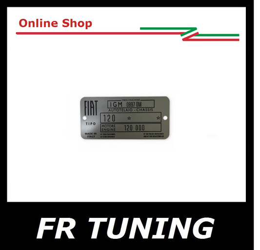 TARGHETTA IDENTIFICATIVA IN ALLUMINIO Fiat 500 Giardiniera